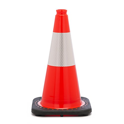 COMFITWEAR COLFC-180-6 Orange Traffic Cone with 6" 3M Reflective Collar