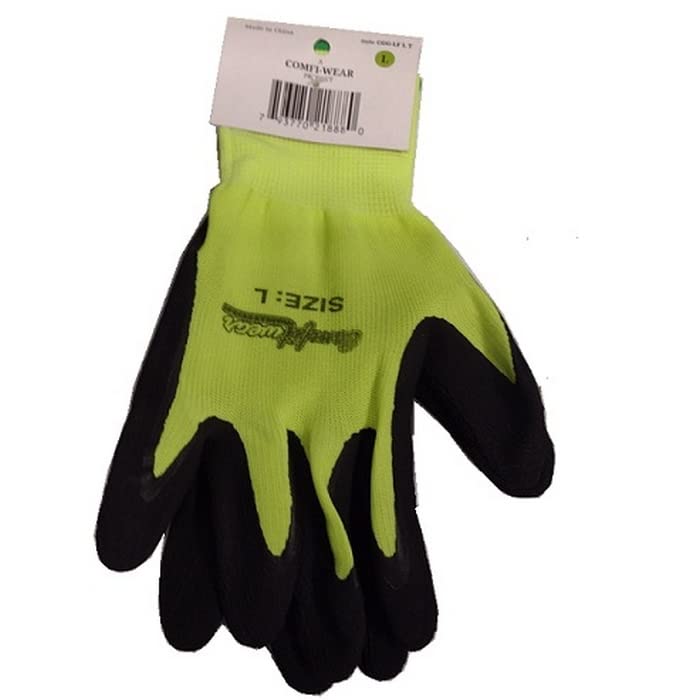 COMFITWEAR ComfiGrip Latex Foam Coated Green Gloves 12/pk