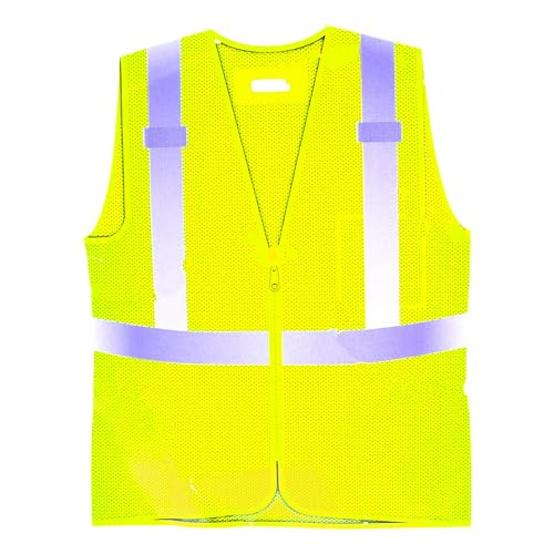 COMFITWEAR High Visibility Safety Vests for Construction Work School Outdoor Sports Traffic Safety Orange/Yellow (1, 2X-LARGE)