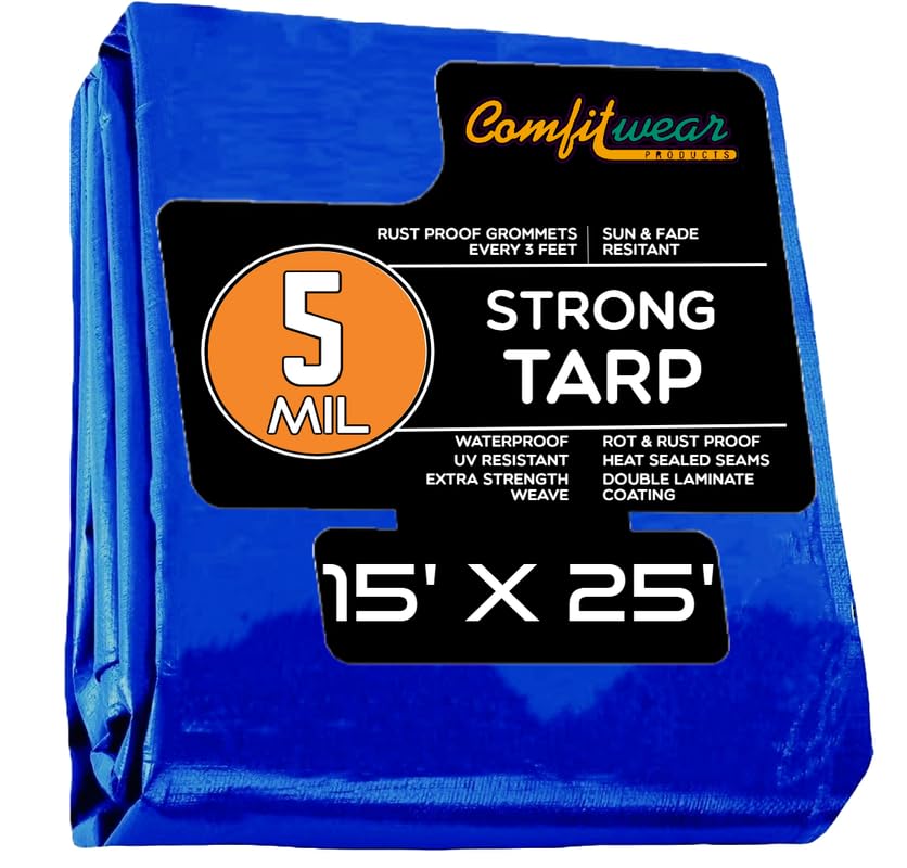 15'X25' Blue Tarp 3.6oz-Case of 6 Each