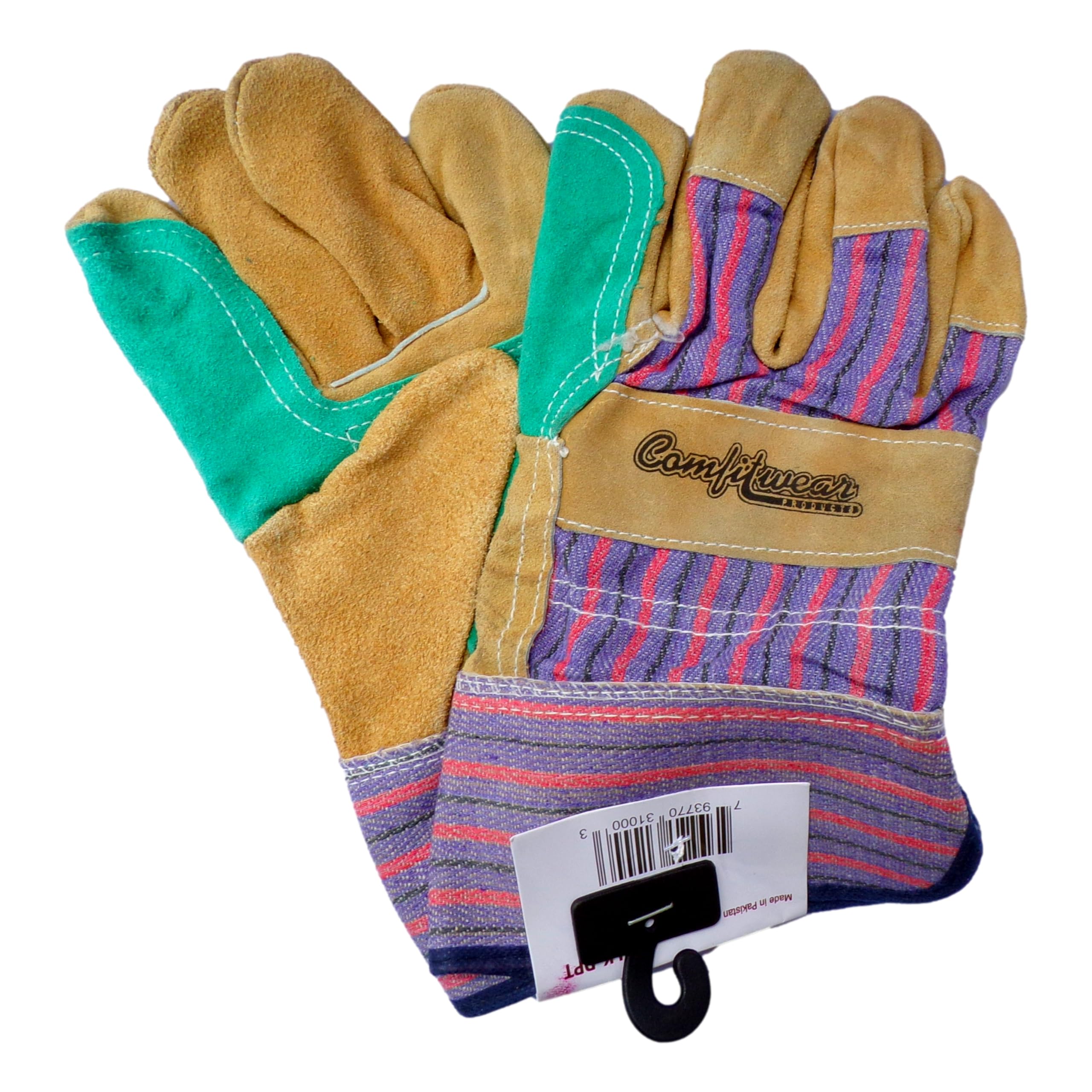 Comfitwear Double Palm Split Leather Gloves, 1 Dozen